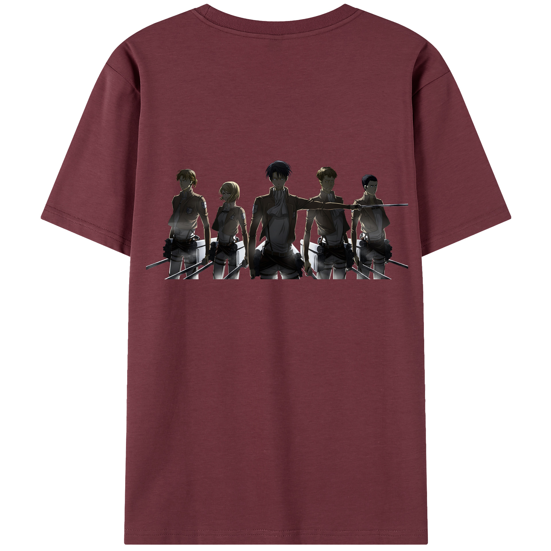 （画像用） 進撃の巨人 Attack on Titan 綿100％半袖Tシャツ（背面プリント）